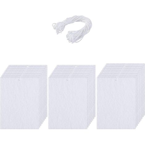 25 feuilles parfumées rectangulaires en feutre à suspendre, à personnaliser par sublimation pour voiture. (1/5)
