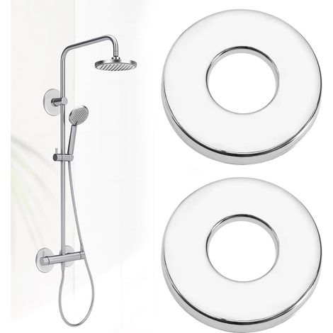 2 Pièces Rosace Mitigeur Douche Acier Inoxydable (3/4) Ø 27 mm x Ø 80 mm x hauteur 19 mm, Rosace Robinet, Garniture Pour Robinet De Douche Muraux, pour Rosace Robinet Intérieur et Radiateur (1/5)