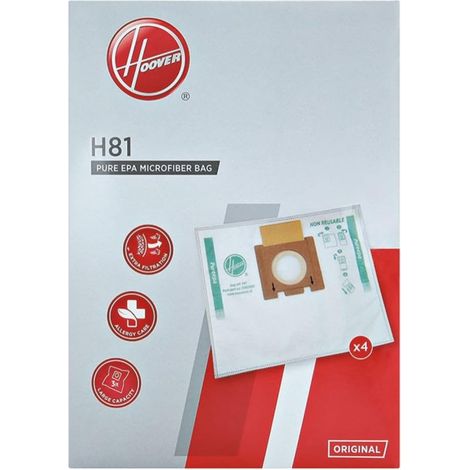 Sacchetti per aspirapolvere H81, compatibili con gli aspirapolvere Telios Extra, originali in pura microfibra EPA, confezione da 4 sacchetti (1/5)