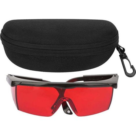 Red Laser Enhancement Glasses - Safety Glasses for Laser Level, Rotary Laser and Red Multi-Line Laser - Improve Red Beam Visibility (1/4)