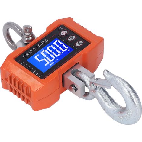 Pèse-charge numérique 1000kg avec télécommande et écran LCD, outil de pesage industriel pour entrepôt, affichage à distance, capacité 1 tonne, balance suspendue robuste. (1/5)