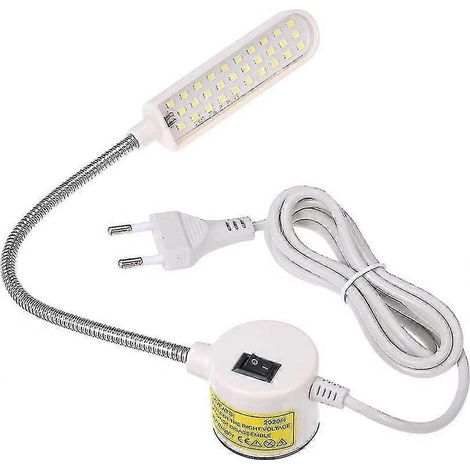 Lampe LED pour machine à coudre, 1 lampe à culot fixe de 6 W, tube flexible en col de cygne (1 pièce) [jkw] (1/5)