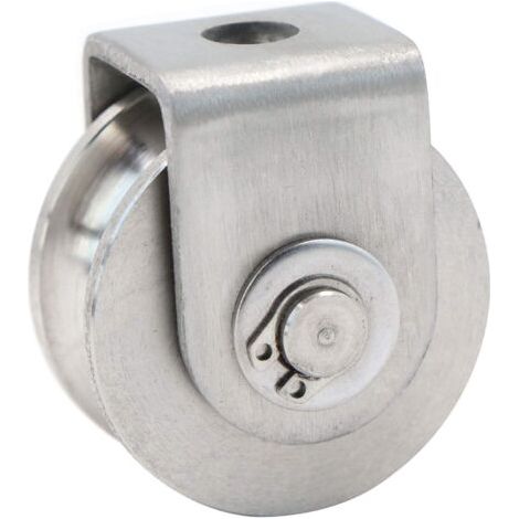 Einzelrolle für Edelstahlseil, Heberolle, Kletterrolle, Lastrolle, 30 kg Tragkraft – 1 Stück Silber (1/4)