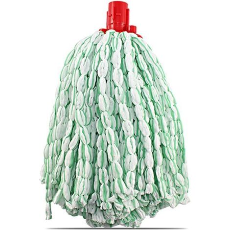 Mop,serpillère à franges pour balai,tête de rechange,recharge vadrouille en microfibre absorbante - Hauteur 30 cm (1/2)