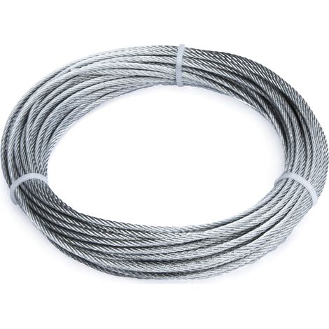 Fune per argani 49 fili Ø 1,8 mm. in acciaio zincato 9 mt.