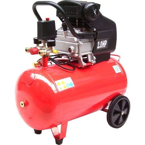 fahrbarer Druckluft Kompressor 50 L Kessel 230V 1,5 kW Druckluftkompressor B4986 (1/5)
