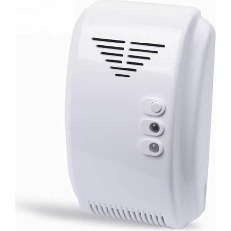 Gas Detector, 12V Gas Detector Sensor Alarm Propane Butane LPG Natural Motorhome Motorhome Van,White (1/4)