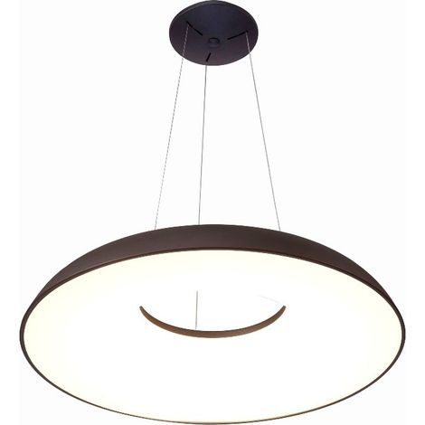 LAMPARA DE TECHO COLGANTE LED REGULABLE 80W 3000K NEGRA