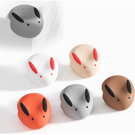 Lot de 5 protège-coins souples en forme de lapin pour la sécurité des enfants, autocollants de protection pour coins de fenêtres et de tables. (1/5)