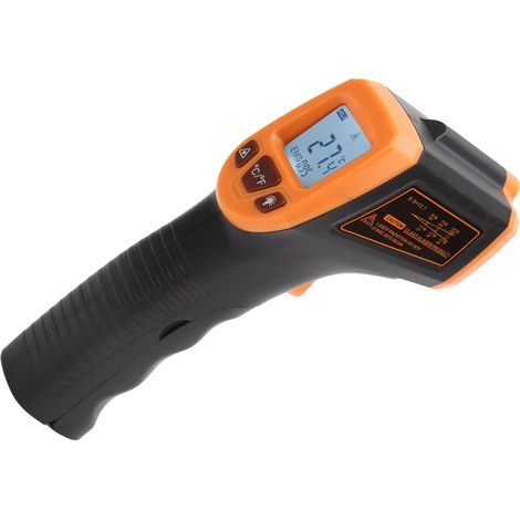 Infrarot-Temperaturmessgerät mit LCD-Anzeige, Industriethermometer GM320SO, orange (1/5)