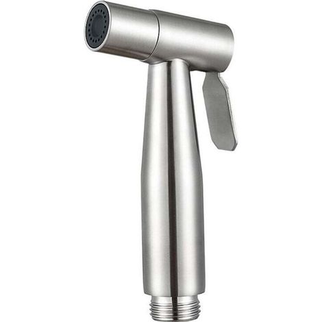 1 douchette à main, pommeau de douche en acier inoxydable, pulvérisateur de bidet pour toilettes, douchette à main, argenté