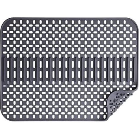 Tappetino in silicone per lavello – 43 x 32 cm, spessore 1 cm, resistente al calore e antiscivolo, protegge piatti e lavelli dai graffi - Crezuo