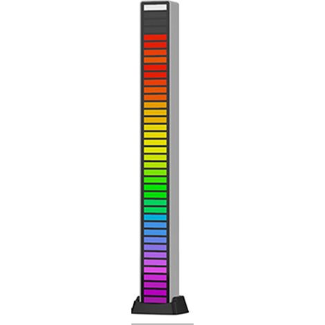 Barre Lumineuse LED RGB D09 40 Perles Argentée Contrôle Vocal & APP Rythme Musical pour Fête, 5V Batterie (1/5)