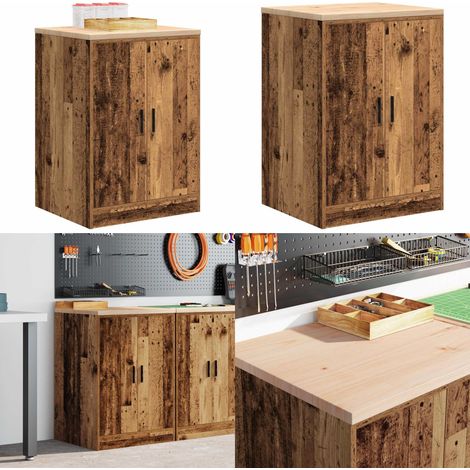 vidaXL Armoire de rangement de garage vieux bois 60x51x85 cm bois pin (1/5)