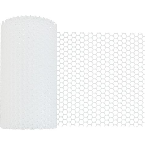 5mx20.4cm White Plastic Poultry Fence Chicken Wire Mesh Cord Netting Protection Hexagonal Mesh Anti-Fall Fence Gardening Floral Chicken Netting (1/5)
