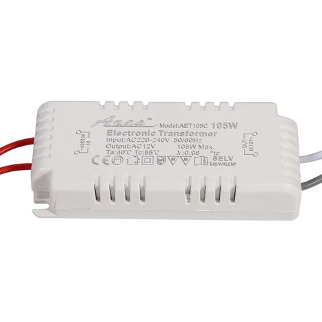 Convertisseur de tension électronique 220 V-12 V pour lampe halogène (neuf) (1/5)