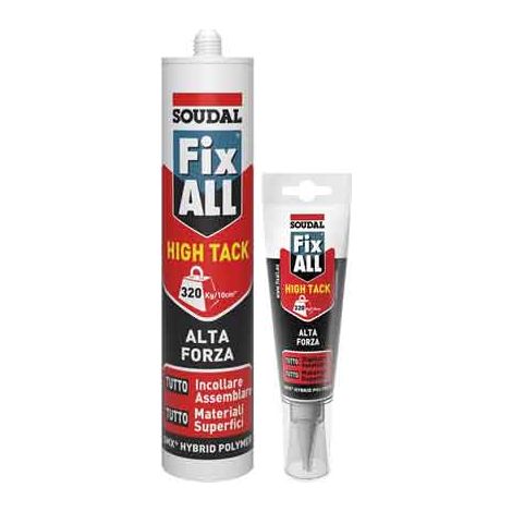 ADESIVO SIGILLANTE 'FIX ALL HIGH TACK' SOUDAL 290 ml -