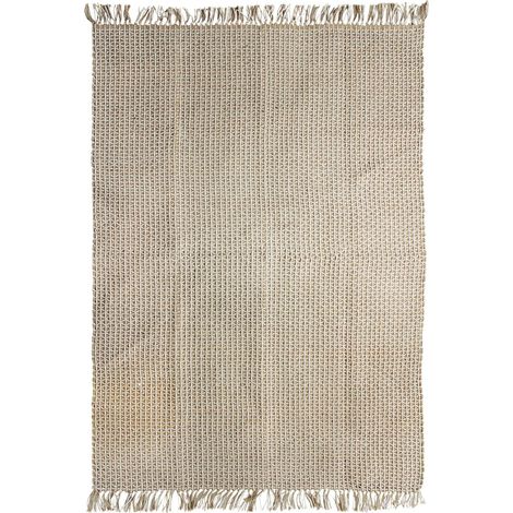 INDI JUTE - Tapis en jute et coton naturel 120x170 (1/6)