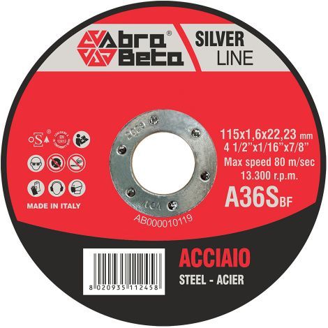 KIT MOLE ABRASIVE INOX/FERRO + SMERIGLIATRICE set 300 pz Ø 115 x 1,6 mm  + Beta '1956-115'