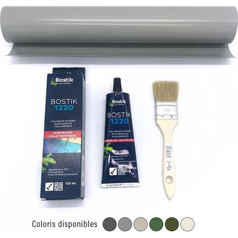 Kit réparation bâche PVC, Dimensions 200 x 200 cm, Couleur de la bâche Beige (1/2)