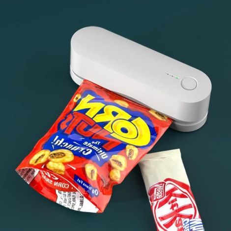 Mini machine à sceller pour sacs à frites, sacs de stockage de nourriture en plastique pour collations et céréales (1/4)