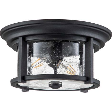 Plafonnier extérieur Merrill Feiss noir 33cm E27 IP44 (1/5)