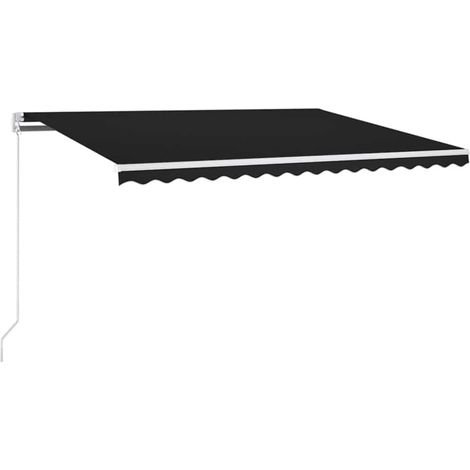 Maison Exclusive - Tenda da Sole Retrattile Manuale LED 450x350 cm Antracite (1/5)