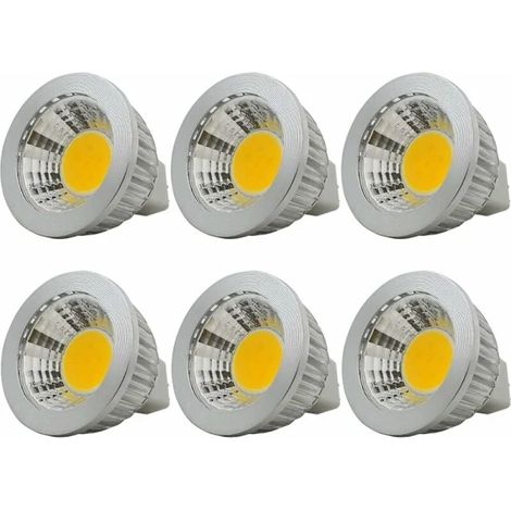 Filiyano-Ampoule LED MR16 GU5.3 (lot de 6), 3 W 210 lm, 12 V, blanc chaud 2700 K, 50 x 52 mm, angle de faisceau de 90°, A+[pl] (1/5)