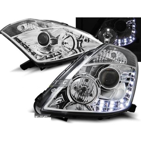 Paire de feux phares Nissan 350Z 03-05 xenon Daylight led chrome-27361594 (1/2)