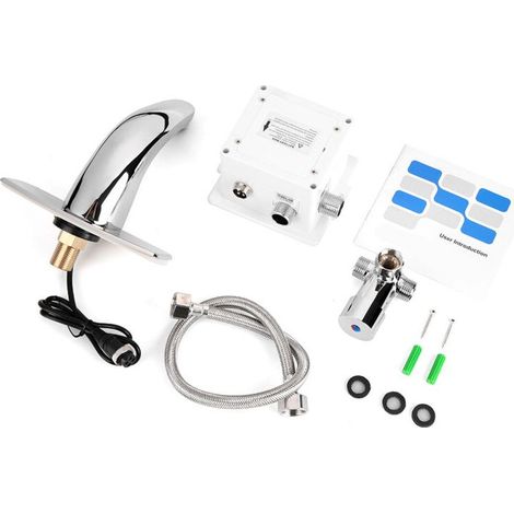 Robinet de cuisine à capteur infrarouge, mitigeur électronique automatique pour salle de bain – sans contact, réglage précis de la température (1/5)