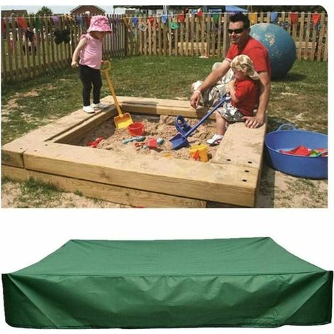 Bache De Bac à Sable 150X150Cm Pour Bac à Sable Avec Cordon De Serrage Bac à Sable étanche Jardin De Plage - Vert (1/5)