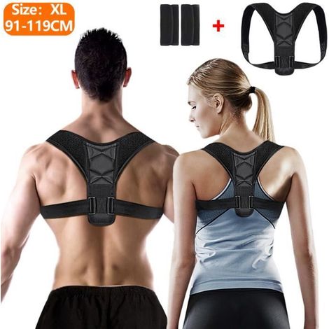 Correcteur de Posture pour femmes et hommes Ceinture Maintien de Dos Réglable pour soulager de la douleur