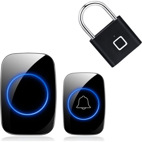 Sonnette sans fil intelligente étanche portée 300m sonnette télécommandée ultra-longue sonnette d'appel télécommandée avec cadenas intelligent