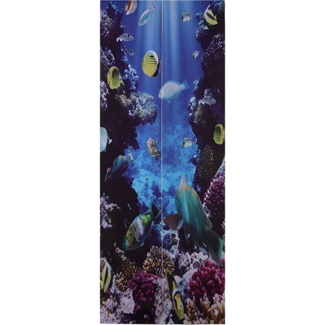 Stück Unterwasserwelt-Türaufkleber, mattierte Textur, wasserfest, selbstklebend, 3D-Dekoration für Zuhause (1/5)