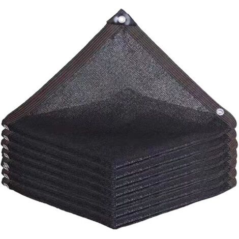Toile d'ombrage pour plantes de jardin - 2 x 1 m - Noir - Protection solaire - Bâche en maille avec œillets - Auvent pare-soleil pour pergola extérieure, patio, fleurs, pelouse, chenil, poulai