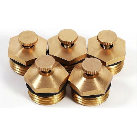 5 Pcs High Pressure Atomizing Agricultural Sprayer Nozzles Supply Adjustable Water Sprayer Centrifugal Water Sprayer Adjustable Brass 1/2inch for Gard (1/5)