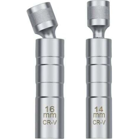 Clé à bougie 14/16 mm, outil universel magnétique pour le retrait des bougies d'allumage, utilisé pour retirer les bougies d'allumage automobiles. (1/4)