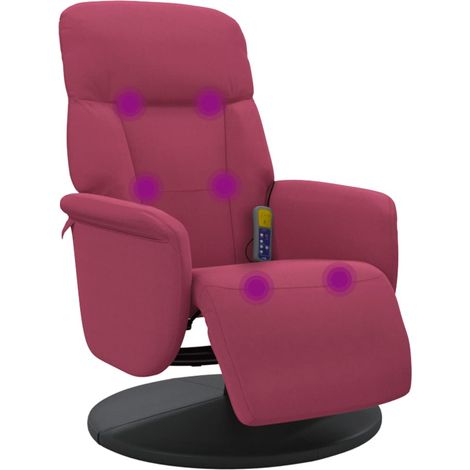 Fauteuil de Salon,Chaise,Fauteuil de massage inclinable avec repose-pied rouge bordeaux CFW503632 (1/5)