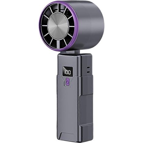 Ventilateur portable de bureau rechargeable par USB, pliable, avec affichage en temps réel de la puissance de refroidissement et réglage de l'amplitude. (1/5)