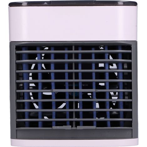 Refroidisseur/humidificateur d'air de type spray avec réservoir d'eau, mini ventilateur climatiseur USB, ventilateur de refroidissement pour voiture/bureau/maison/dortoir, petit refroidisseur d'air, v (1/5)