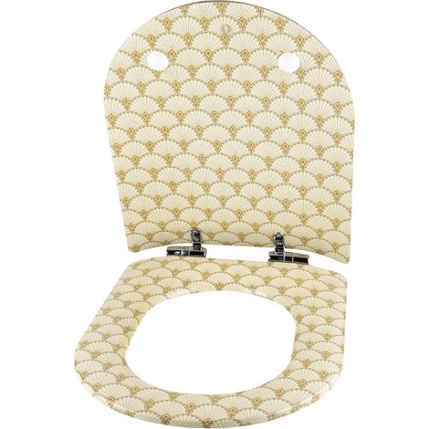 Abattant WC Wood Slim GATSBY - Ivoire - Descente assistée, déclipsable - Olfa (1/5)