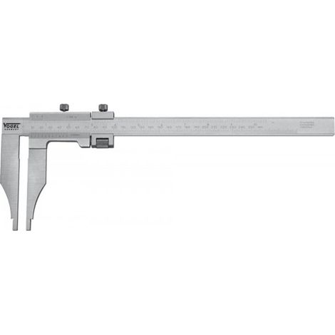 Pied à coulisse d'atelier VOGEL, réglage de précision, monobloc DIN 862 de 600 mm