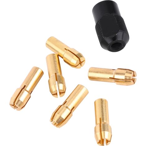 6 douilles de serrage porte-fraise 1mm à 3,2mm avec écrou M8x0,75 pour outil rotatif (1/5)