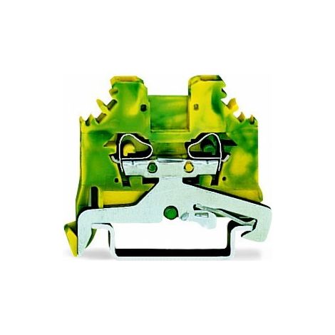 Connecteur de rail de protection 2,5 mm² jaune-vert 280-107