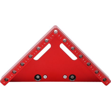 Équerre de positionnement à angle droit 45° 90° en alliage d'aluminium avec échelle transparente, outil de menuisier (1/5)