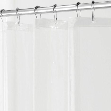 Rideau de douche transparent 3.0,doublure de salle de bain transparente, en PEVA anti-moisissure (1/4)