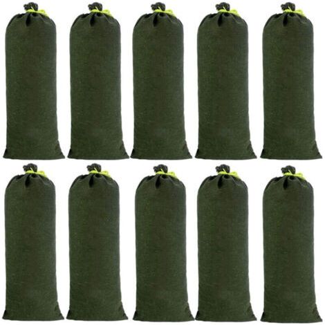 10pcs Sac a Sable en Toile Boudin Anti Inondation Contre Sable Inondation Les Modèles Améliorés ne se Fanent pas pour Drainage pour Garage Magasin Ecole Gare Bâtiment Usine Entrep 3070cm (1/4)