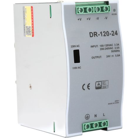 Alimentation à découpage PWM 100-240V AC/DC, 24V 5A 120W, transformateur industriel universel (1/5)