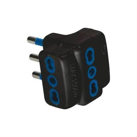 FME 82.631 ADATTATORE TRIPLO 16A 2P+T GARANTI NER - 50 pezzi