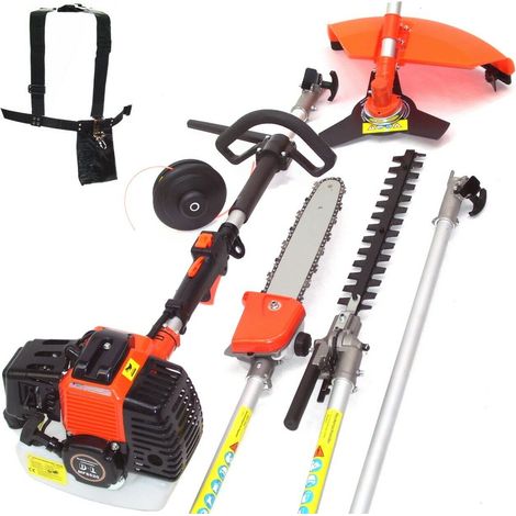 Benzin Motorsense Multitool 5in1 Freischneider 55879 Heckenschere Motorsäge Säge (1/5)